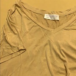 Tan/beige V Neck Shirt